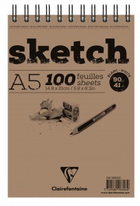 Sketch Wirebnd Pad A5 100sh White