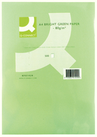 Q-Connect Coloured Copier Paper A4 80gsm Bright Green Ream