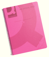 Q-Connect Poly Spiral A4 Book Trans Pink
