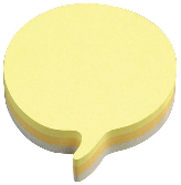 Post-it Yellow Speech Bubble Note Cube Pack of 12 3M37917