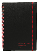 Black n Red Wiro Notebook A4 Polypropylene Feint