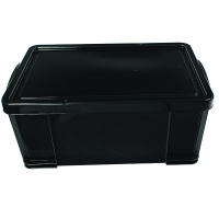 Really Useful Black 64L Rcyc Storage Box