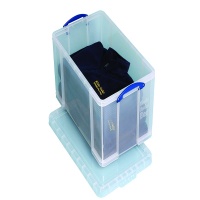 Really Useful 84L Box With Lid Clear
