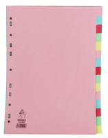 A4 Manilla Divider 15-Part Pink With Multi-Colour Tabs WX01516