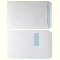 Envelope C4 Window 90gsm White Self-Seal Pk 250 WX3501