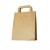 Sos Paper Bag Medium Take-Away Brown Block Bottom Flat Handle PK250