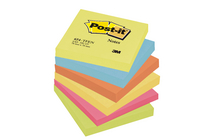 3M Post-it Note Energetic Colours Rainbow 76x76mm (Pack of 6) 654TF
