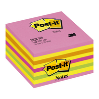 3M Post-it Neon Cube 76x76mm Pink 2028NP