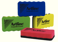 Artline Magnetic Whiteboard Eraser Pk 4 Assorted ERTmm4A