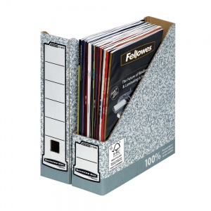 Fellowes Grey/White Bankers Box Premium Magazine File (Pack of 10) 186004