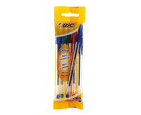 Bic Assorted Cristal Medium Ballpoint 4-Pen Pouch (Pack of 10) 8308621