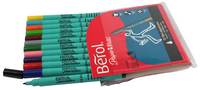 Berol Colourfine Pen Assorted Water Based Ink Wallet of 12 CF12W12 S0376340