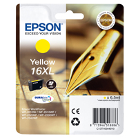 Epson 16XL T1634 Yellow Ink Cartridge (6.5ml) Non Tagged for Epson WorkForce WF-2010DW/WF-2510WF/WF-2520WF/WF-2530WF/WF-2540WF (Pen & Crossword) EP63440