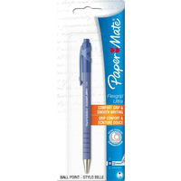 Papermate Flexgrip Retractable Ball Point Pen Blue Blister Card S0300535