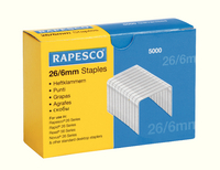 Rapesco Staples 6mm 26/6 (Pk 5000) HTST116