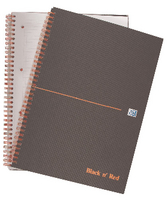 Black n' Red A4+ Matt Smart Notebook Feint L66075