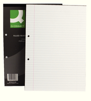 Q-Connect Refill Pad A4 Ruled Feint and Margin Punched 2-Hole Head Bound 80 Leaf