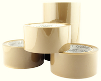 Q-Connect Low-Noise Packaging Tape Brown 50mm x 66m Pk6 