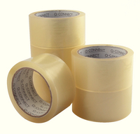 Q-Connect Low-Noise Packaging Tape Clear 50mm x 66m Pk6 