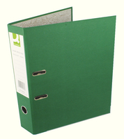 Q-Connect Lever Arch File Foolscap Paper-Backed Green