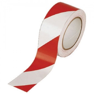 Vinyl Tape Hazard White/Red 50mmx33m (Pack of 6) PVC-50-22-HAZWR