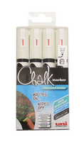 Uni Chalk Markers Medium White Pk4 153494342