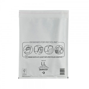 Mail Lite Bubble Lined Size LL 230x330mm White Postal Bag (Pack of 50) MAIL LITE LL