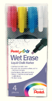 Pentel Chalk Marker Chisel Tip Pk 4 Assorted SMW26/4-BCGW