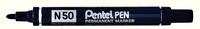 Pentel Permanent Marker Chisel Tip Black N60-A