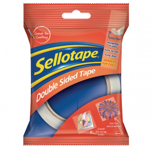 Sellotape Double Sided 25mm Tape Pk6