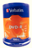 Verbatim DVD-R 16x Non-Printable Spindle Pk 100 43549