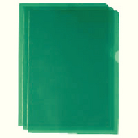 Cut Flush Folder Green A4 Pk 100 WX01488