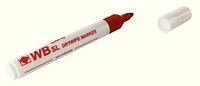 Whiteboard Marker Chisel Tip Red WX26037 (Pack of 10)