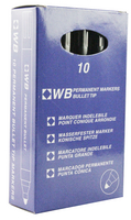 Permanent Marker Bullet Tip Black WX26045A (Pack of 10)