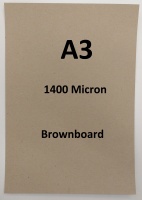 A3 1400 Micron Brownboard - Brown Kraft / Craft / Art Board ( Priced Per Sheet)