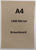 A4 1400 Micron Brownboard - Brown Kraft / Craft / Art Board ( Priced Per Sheet)