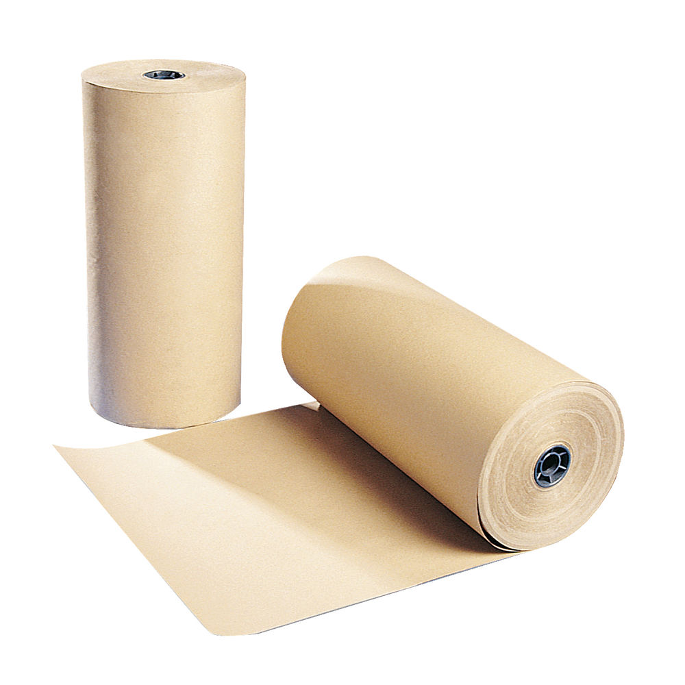 Polythene Coated Kraft Paper Roll 900mmx100m Brown 70080 funkypen.co.uk