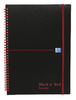 Black N' Red Wirebound Polypropylene A4 Book