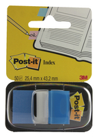 3M Post-it Index Tab 25mm Blue With Dispenser (Pk 50) 680-2
