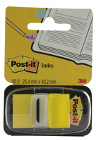 3M Post-it Index Tab 25mm Yellow With Dispenser (Pk 50) 680-5
