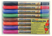 Artline 2-in-1 Whiteboard Marker Fine/Superfine Assorted Pk 8 EK-541T-WB