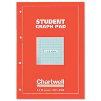 Chartwell Graph Pad A4 50 Leaf 1/5/10mm J14B