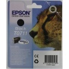 Epson T0711 black inkjet cartridge for use with Stylus D78/DX4000/DX4050/DX5050/DX6000/DX6050/DX7000F printers. (Cheetah) EP32972
