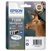 Epson T1306 Three Colour Inkjet Cartridge Extra High Yield 30.3ml CMY. For use in Epson Stylus SX525WD, SX620FW, Stylus Office BX320FW, BX525W and BX625FWD. OEM: C13T13064010. (Stag) EP46461