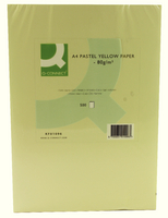 Q-Connect Coloured Copier Paper A4 80gsm Yellow Ream