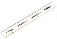 Q-Connect Ruler Shatterproof 300mm Clear KF01108Q