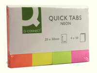 Q-Connect Quick Tabs 20x50mm Neon (Pack of 200) KF01226