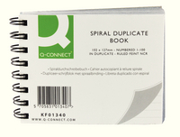Q-Connect Wiro Bound Carbonless Duplicate Book 4x5 Inches*****
