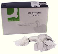 Q-Connect Strung Ticket 27x16mm White Pk 1000 KF01616