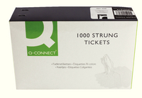 Q-Connect Strung Ticket 37x24mm White Pk 1000 KF01618